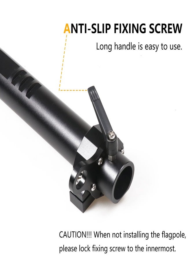 RERPRO Flag Mount Flagpole Holder for 2021 2022 2023 2024 2025 New Ford Bronco 2/4 Door Exterior Accessories Tailgate Hinge Aluminum Single Flag Pole Mount with CB Antenna Bracket Base - Image 5